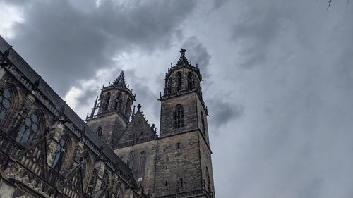 Low angle view of buildings against sky