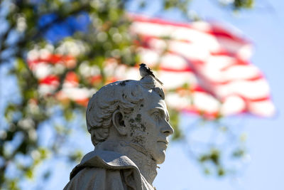 Close-up of statue against sky