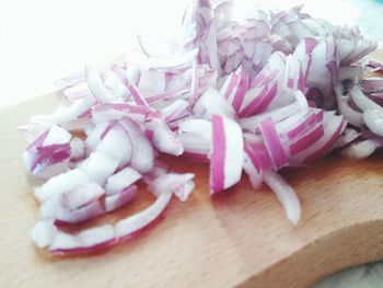 Close-up of food on table