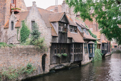 View of old building by river