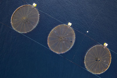 High angle view of ferris wheel