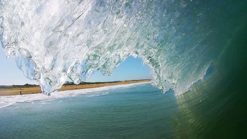Scenic view of sea waves