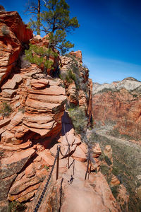 Rock formations on landscape