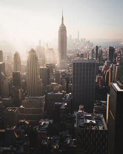 Aerial view of buildings in city