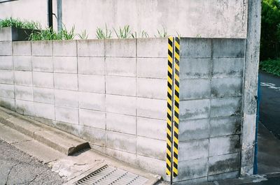 Close-up of yellow wall