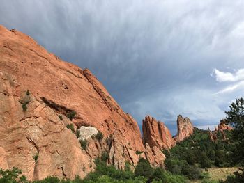 Panoramic view of rocky mountains against sky