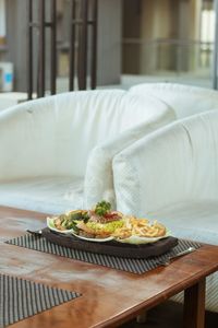 Food on table at home