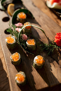 Close-up of food on table