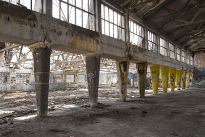 Interior of abandoned building