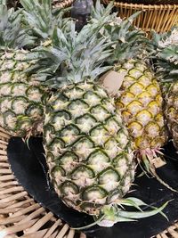 High angle view of fruits for sale in market