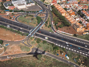 High angle view of cityscape