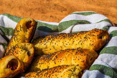 Close-up of bread on table