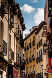 Low angle view of buildings in city