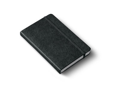 High angle view of open book against white background