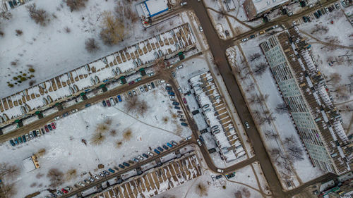 High angle view of rusty metal