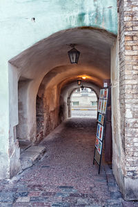 Empty corridor of building