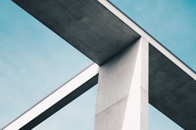 Low angle view of bridge against sky