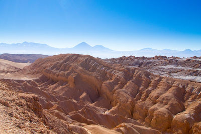 Scenic view of dramatic landscape against sky