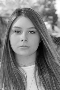 Close-up portrait of a beautiful young woman