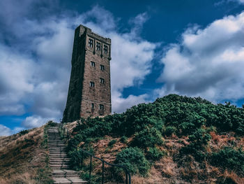 Low angle view of historical building against sky