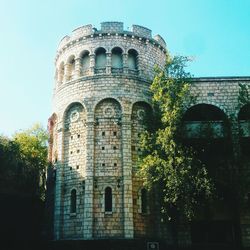 Low angle view of historic building
