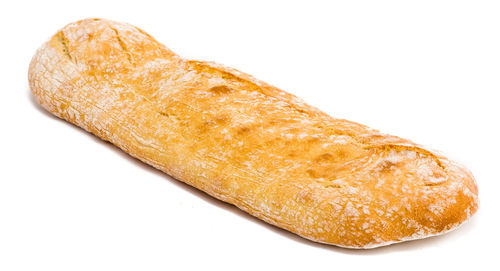 Close-up of bread against white background