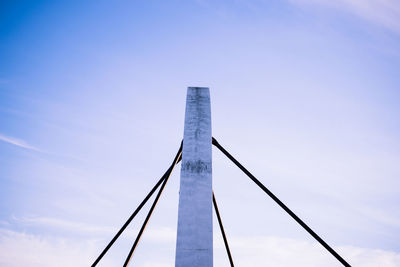 Low angle view of built structure against blue sky