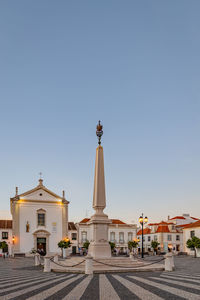 Building against clear blue sky