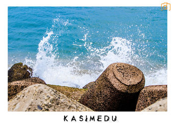 Scenic view of sea against blue sky