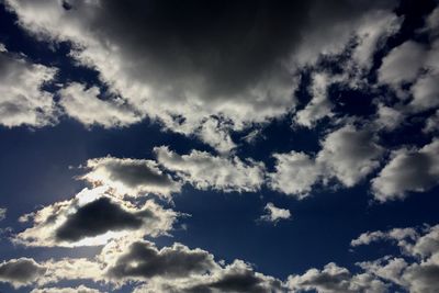 Low angle view of clouds in sky