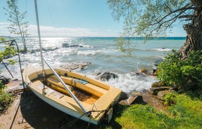 Scenic view of sea against sky