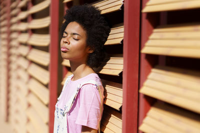 Young woman looking away