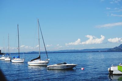 Boats in sea