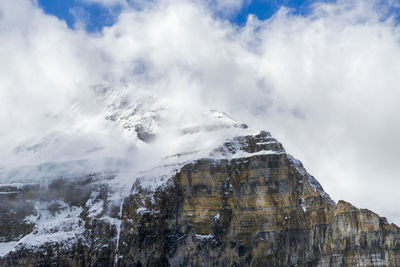 Low angle view of mountain against sky