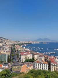 High angle view of naples