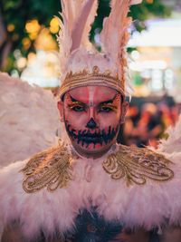 Portrait of man wearing mask