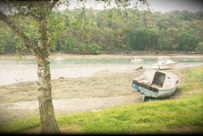 Boats in river