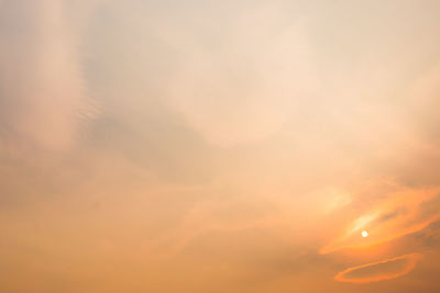 Low angle view of orange sky