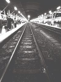 Surface level of railroad station platform