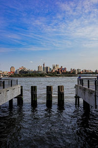 Brooklyn skyline from south street seaport