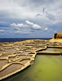 Salt pans in gozo malta