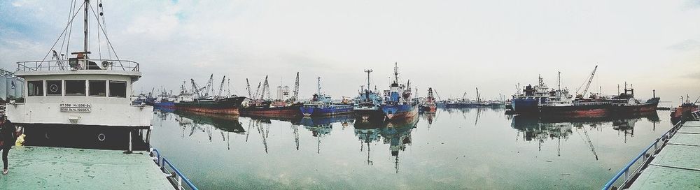 Boats in harbor