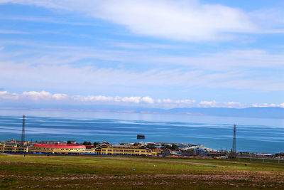 Scenic view of park against sky