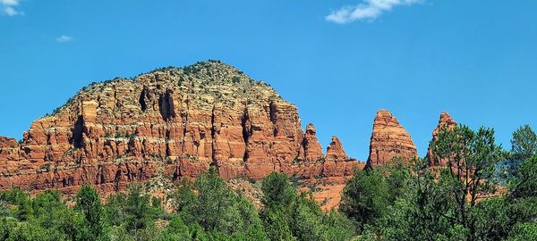 View of rock formations against sky