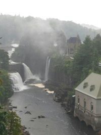 Scenic view of waterfall