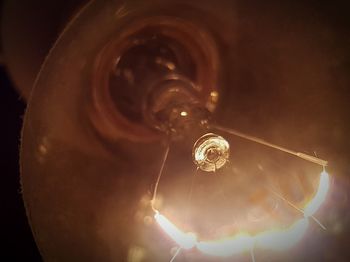 Low angle view of light bulb