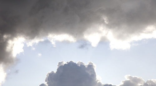 Low angle view of cloudy sky