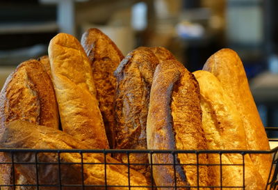 Close-up of bread for sale at store