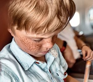 Close-up portrait of boy