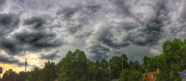 Low angle view of cloudy sky